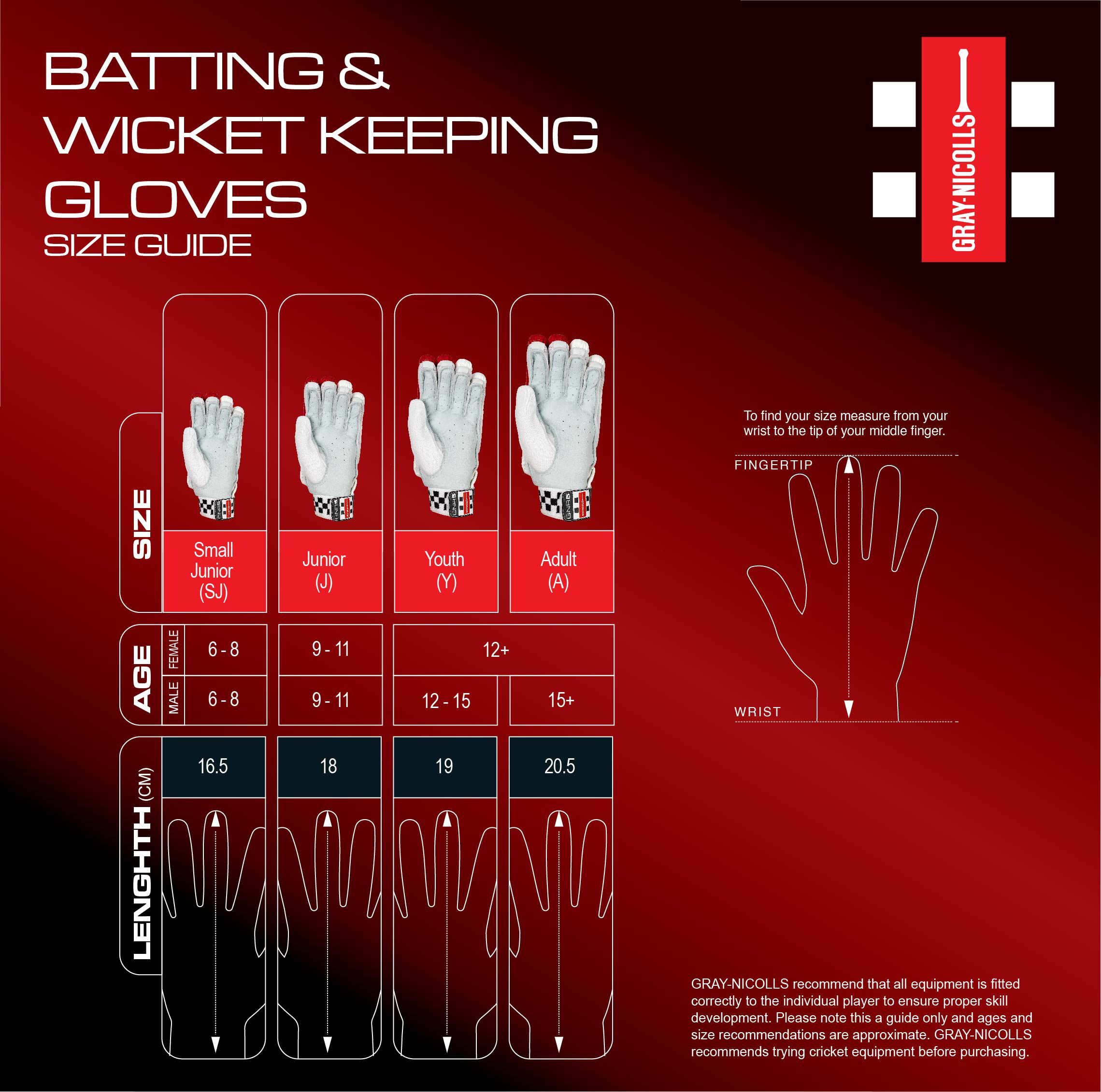 Gray Nicolls GNR 5 Junior Cricket Batting Gloves