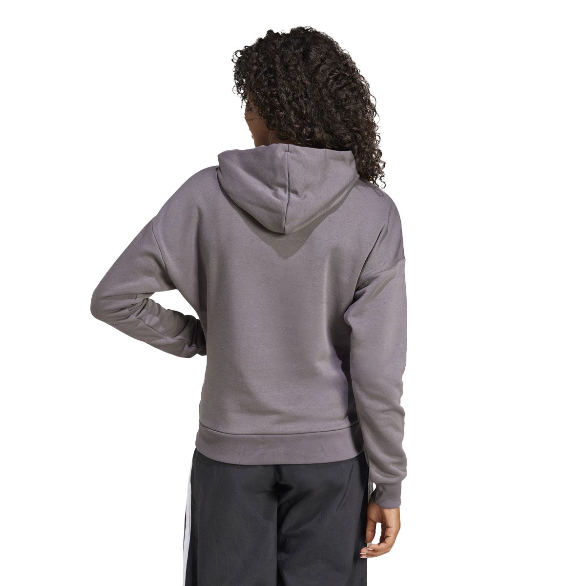 adidas Womens Feel Cozy Fleece Small Logo Pullover Hoodie