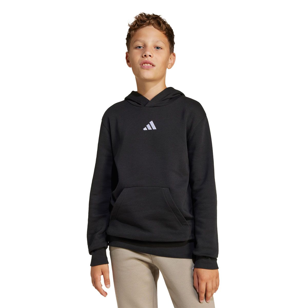 adidas Junior Essentials Fleece Small Logo Pullover Hoodie
