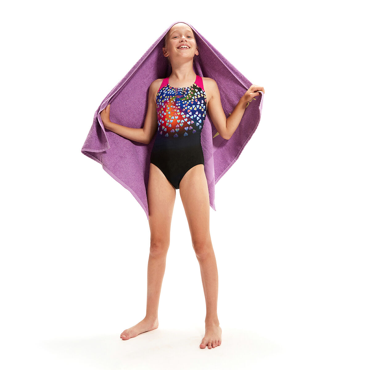Speedo Girls Digital Placement Splashback One Piece Swimsuit