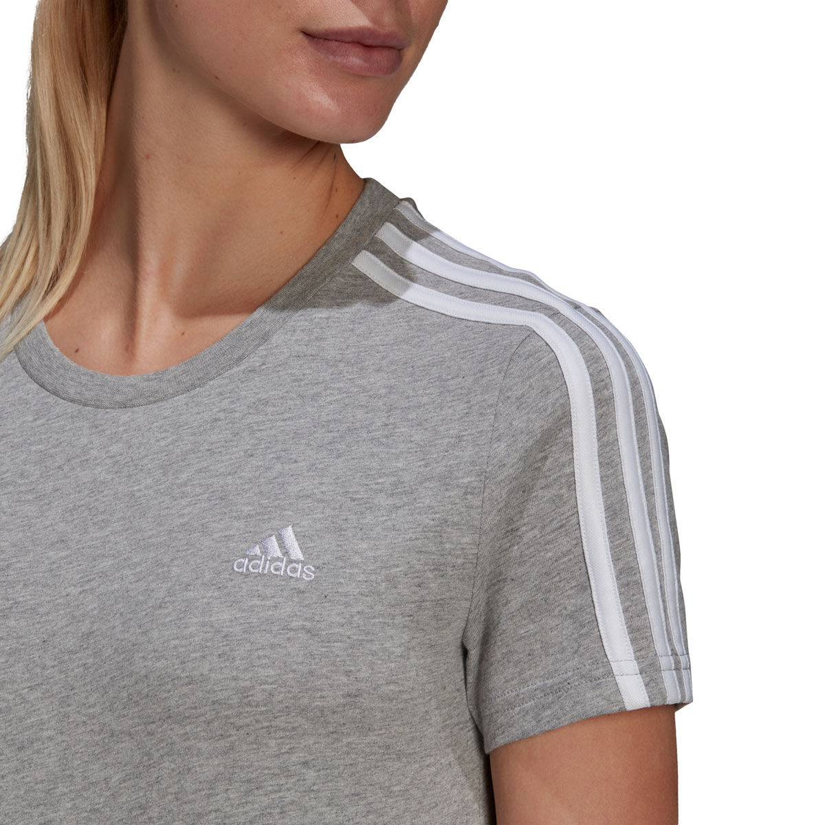 adidas Womens Loungewear Essentials 3-Stripes Tee