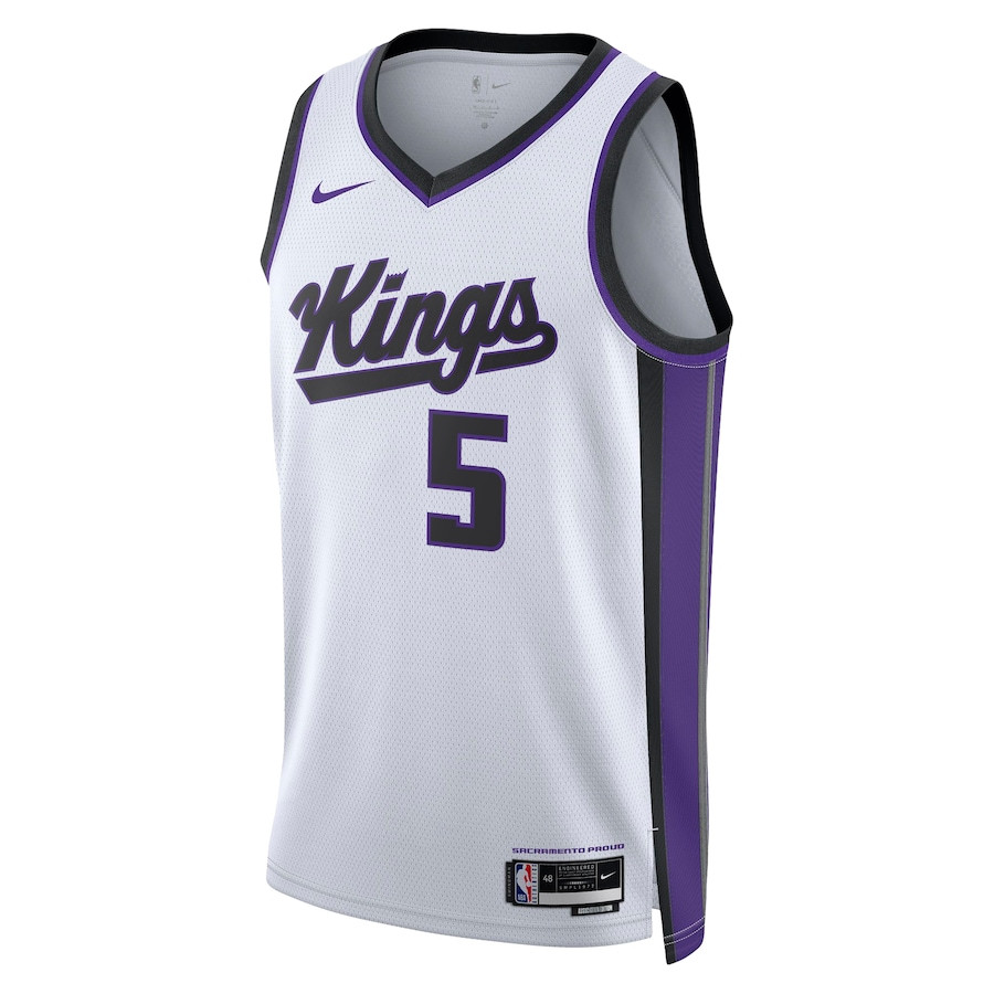 De'Aaron Fox 5 Sacramento Kings Unisex Swingman Association Editio White NBA Jersey Unisex
