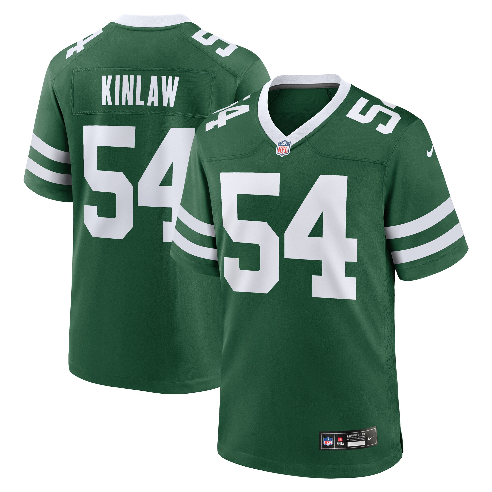 New York Jets Javon Kinlaw Legacy Green Team Game NFL Jersey Men's