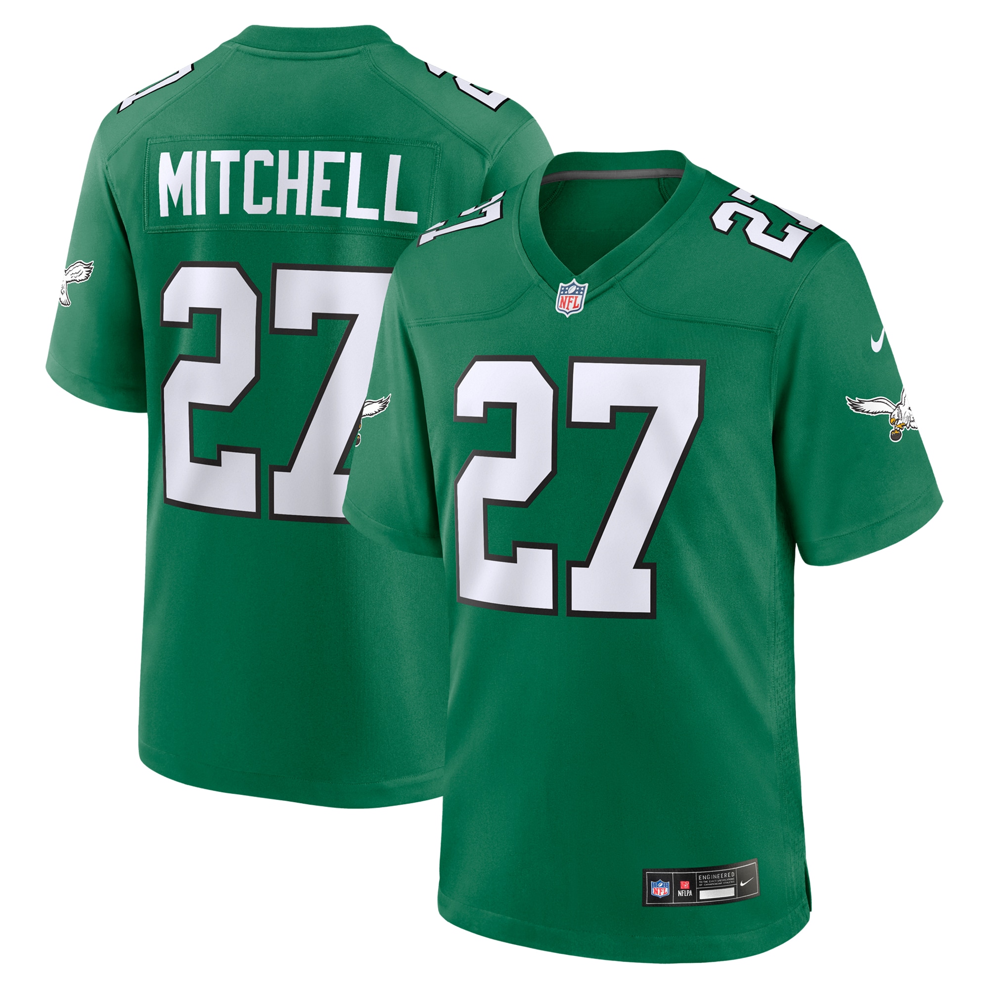 Philadelphia Eagles Quinyon Mitchell Kelly Green Alternate Game NFL Jersey Men's
