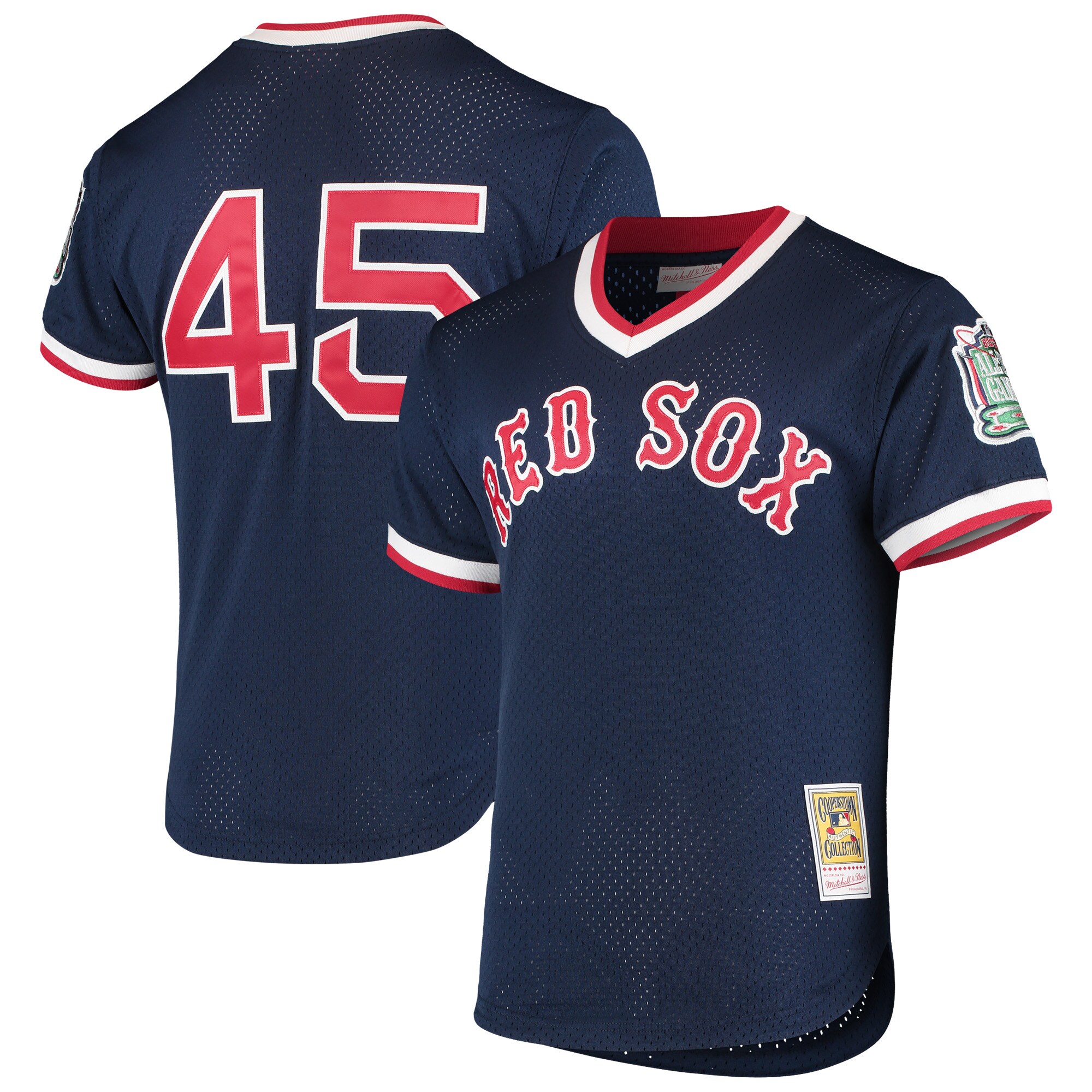 Boston Red Sox Pedro Martinez Mitchell Ness Navy 1999 Cooperstown Collection Mesh Batting Practice MLB Jersey Men's