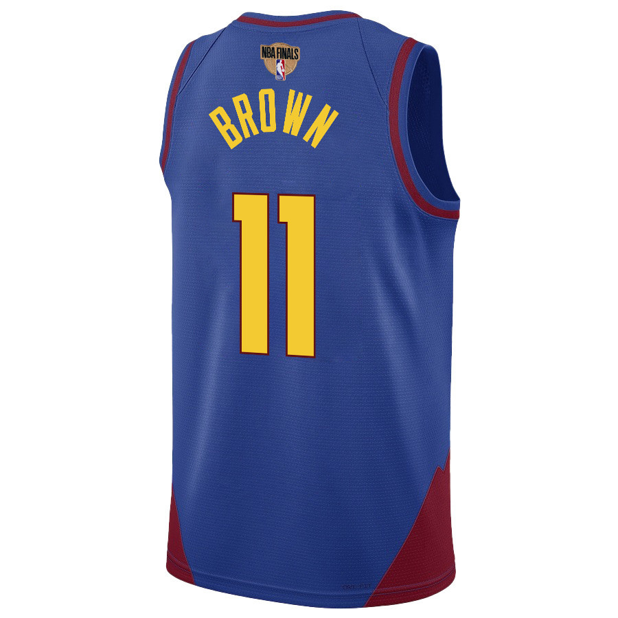 Bruce Brown 11 Denver Nuggets Final Champions 2023 Swingman Blue NBA Jersey Men's