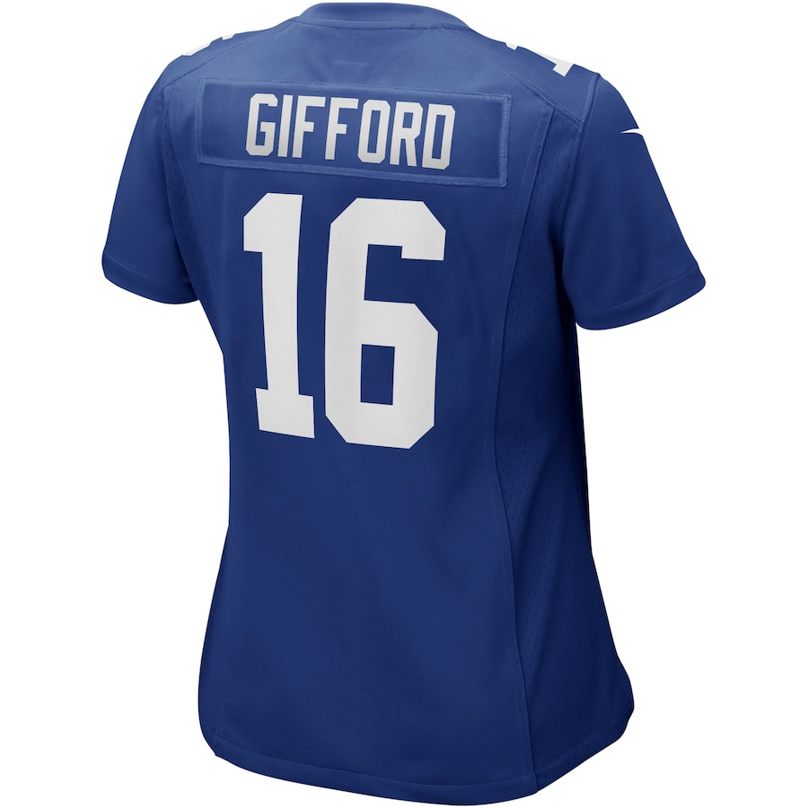 Frank Gifford 16 New York Giants Game Retired Royal NFL Jersey Women's