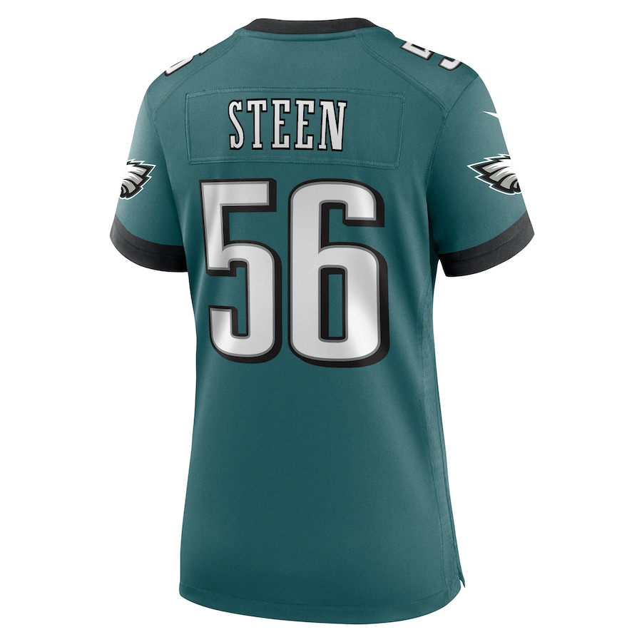 Tyler Steen 56 Philadelphia Eagles Team Game Midnight Green NFL Jersey Women's