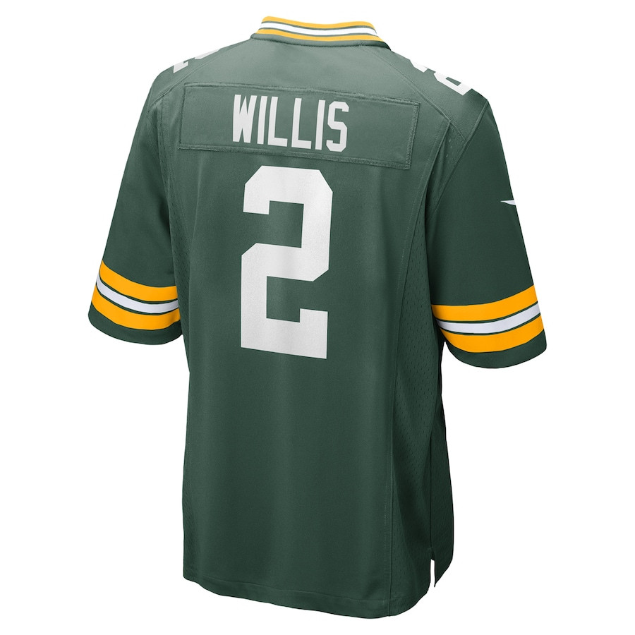 Malik Willis 2 Green Bay Packers Game Green NFL Jersey Men's