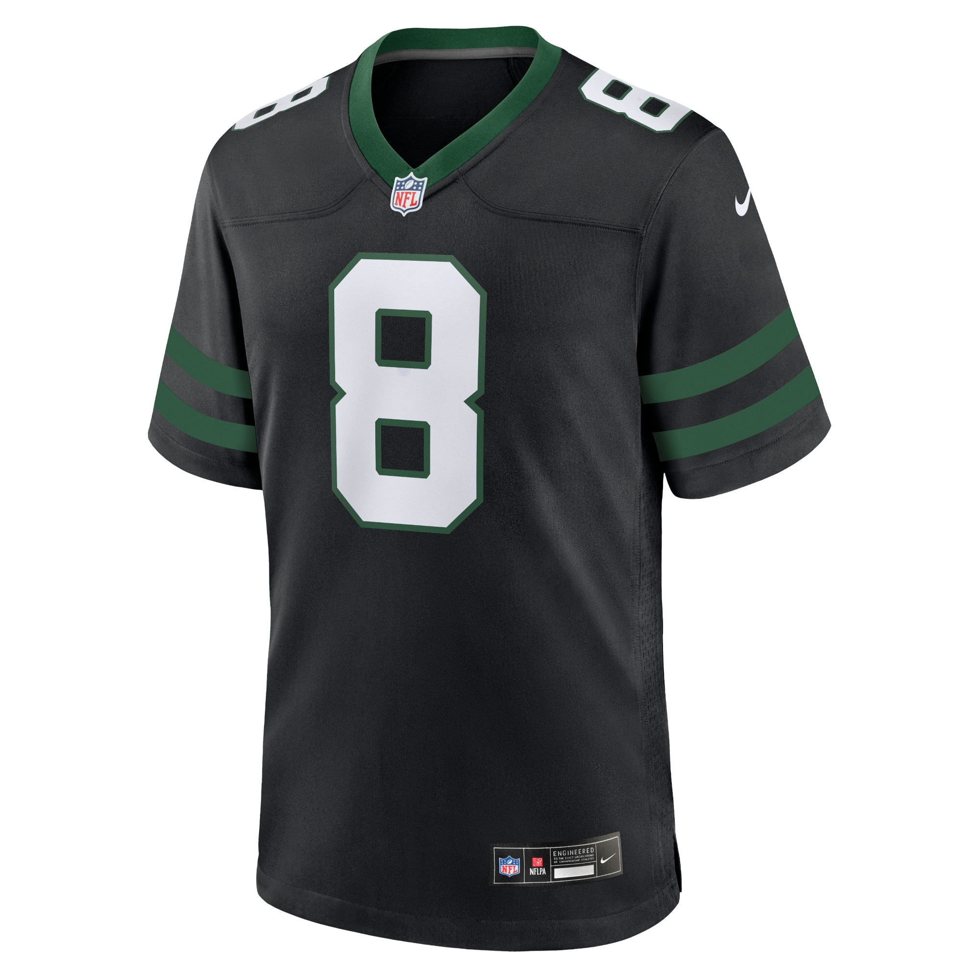 New York Jets Aaron Rodgers Legacy Black Alternate Game NFL Jersey Men's