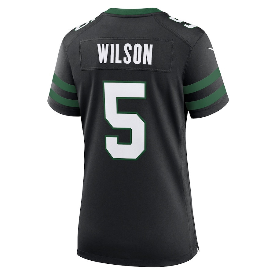 Garrett Wilson 5 New York Jets Alternate Game Women, Black NFL Jersey Women's