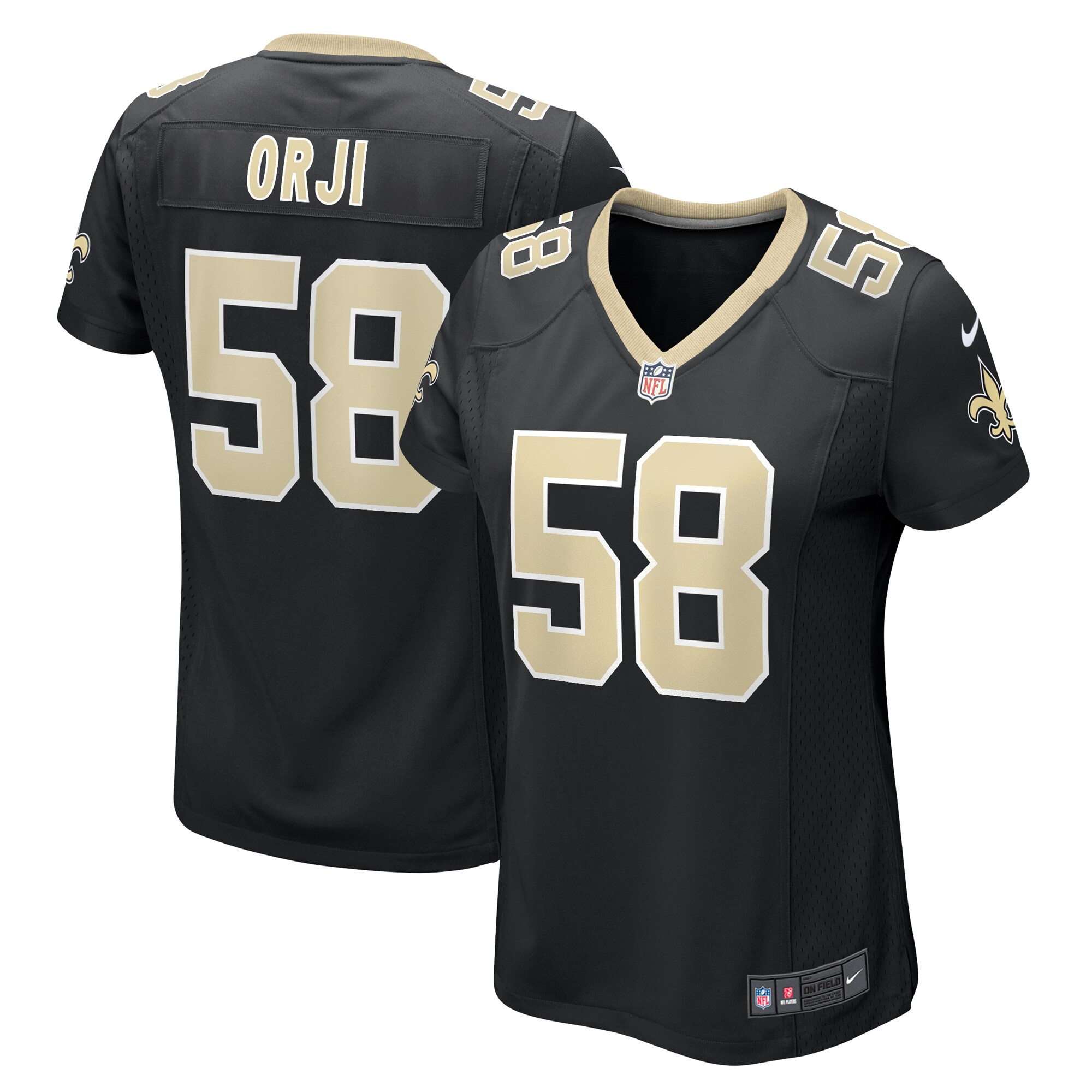 Anfernee Orji New Orleans Saints Nike Women's Team Game Jersey -  Black