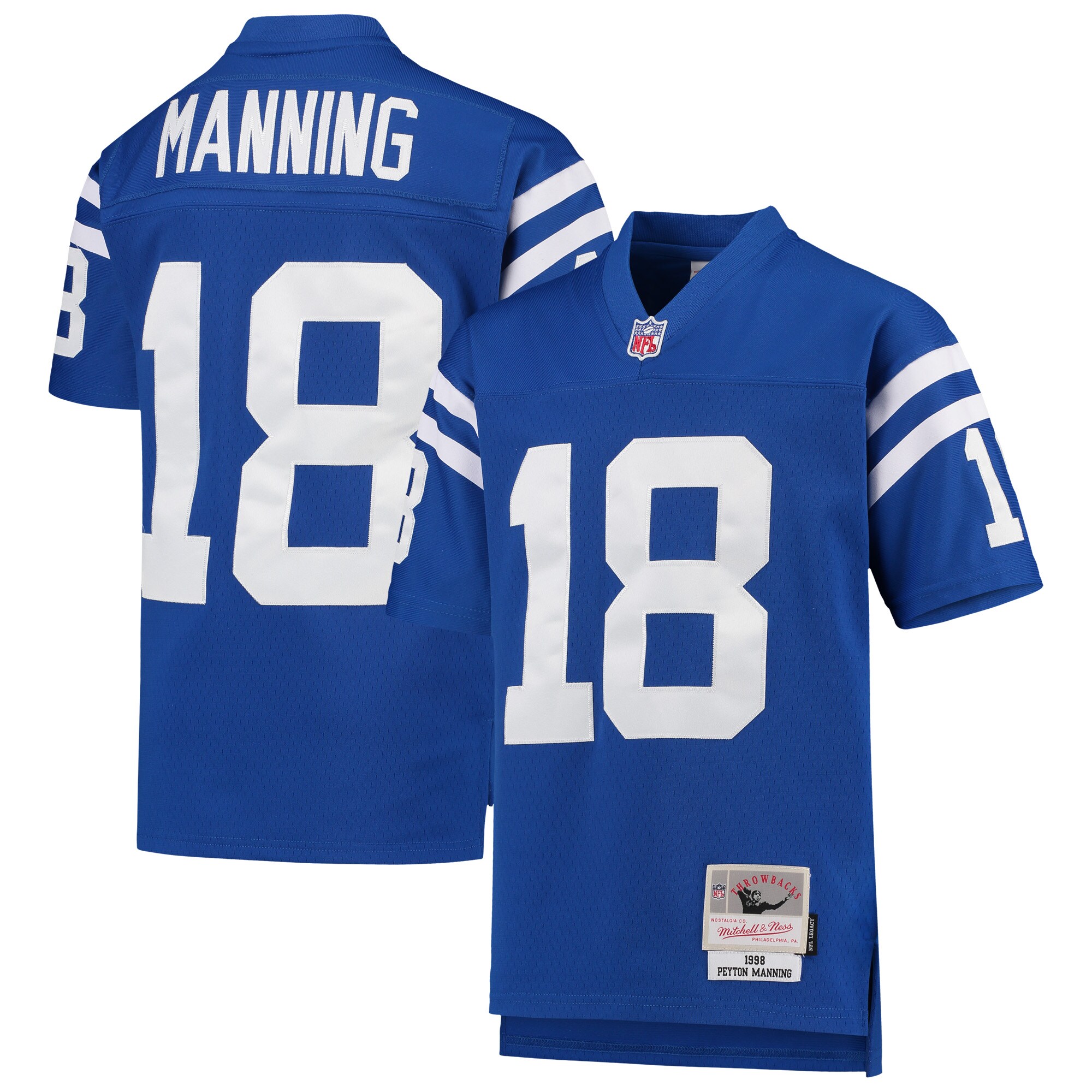 Indianapolis Colts Peyton Manning Mitchell Ness Royal 1998 Legacy Retired Player NFL Jersey Youth
