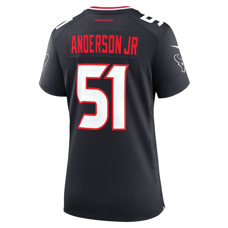Will Anderson Jr. 51 Houston Texans Game Navy NFL Jersey Women's