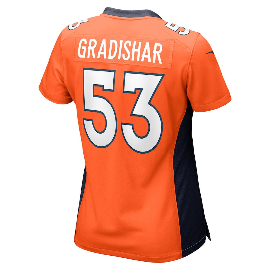 Randy Gradishar 53 Denver Broncos Retired Player Game Orange NFL Jersey Women's