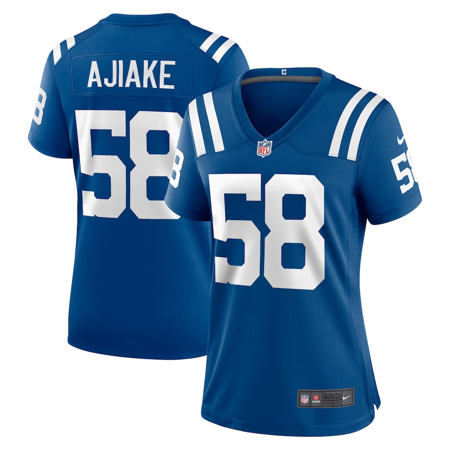 Austin Ajiake 58 Indianapolis Colts Game Royal NFL Jersey Women's