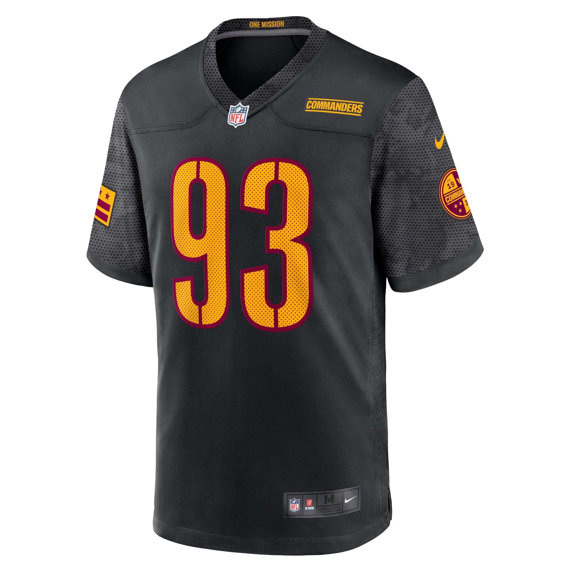 Washington Commanders Jonathan Allen Black Game NFL Jersey Youth