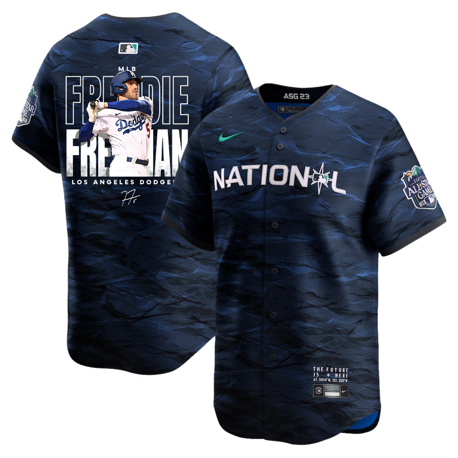 Freddie Freeman 5 Los Angeles Dodgers Signed Home Run 2023 All Star Game Limited Player Royal MLB Jersey Men's