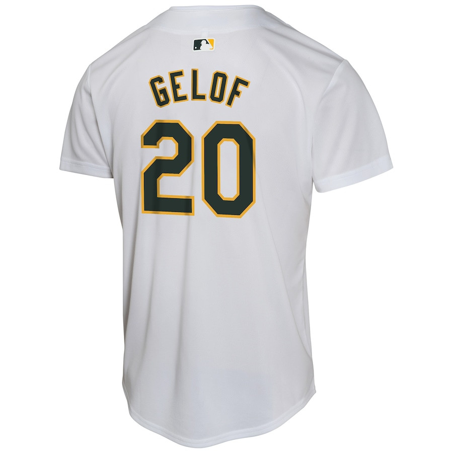 Zack Gelof 20 Oakland Athletics Home Game White MLB Jersey Youth