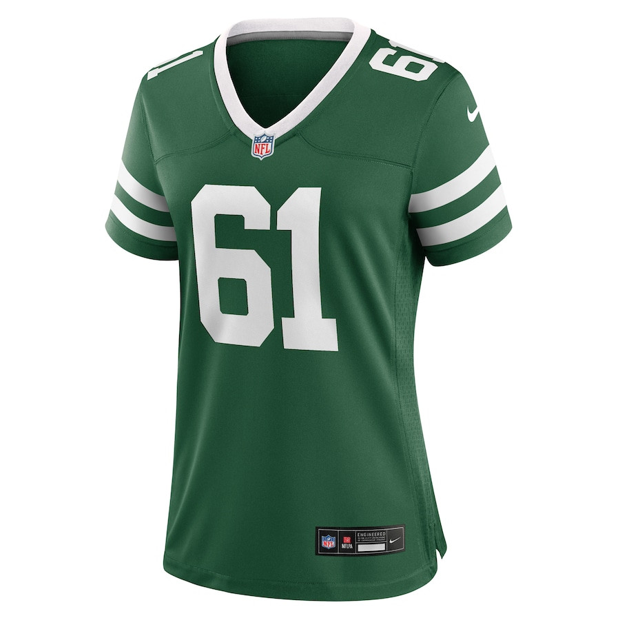 Max Mitchell 61 New York Jets Team Game Legacy Green NFL Jersey Women's