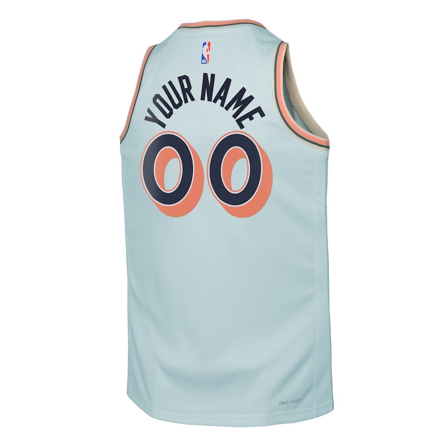 San Antonio Spurs 2024/25 Swingman Custom City Edition Light Blue NBA Jersey Youth