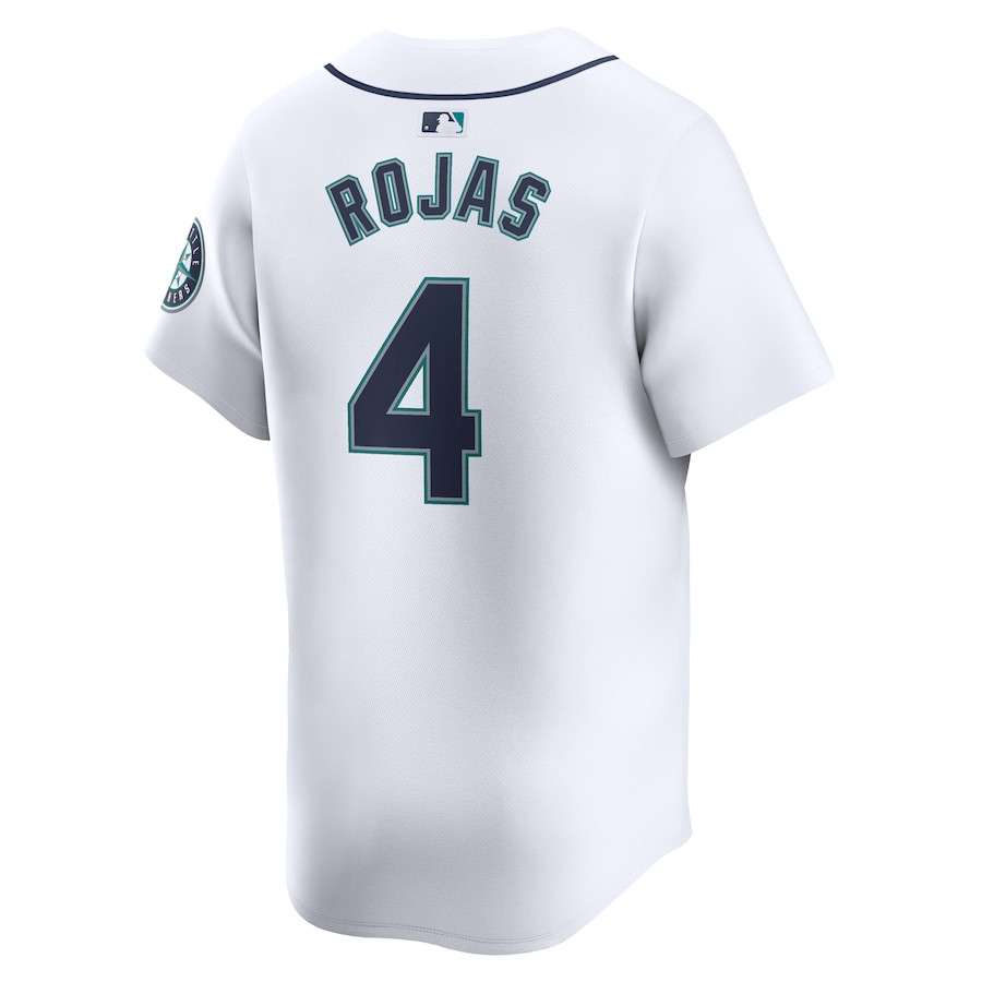 Josh Rojas 4 Seattle Mariners Home Limited Player White MLB Jersey Men's