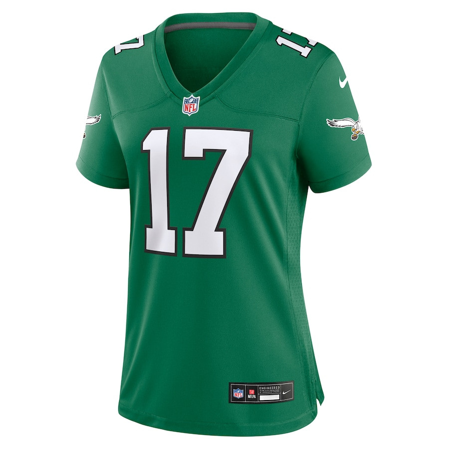 Nakobe Dean 17 Philadelphia Eagles Alternate Game Kelly Green NFL Jersey Women's