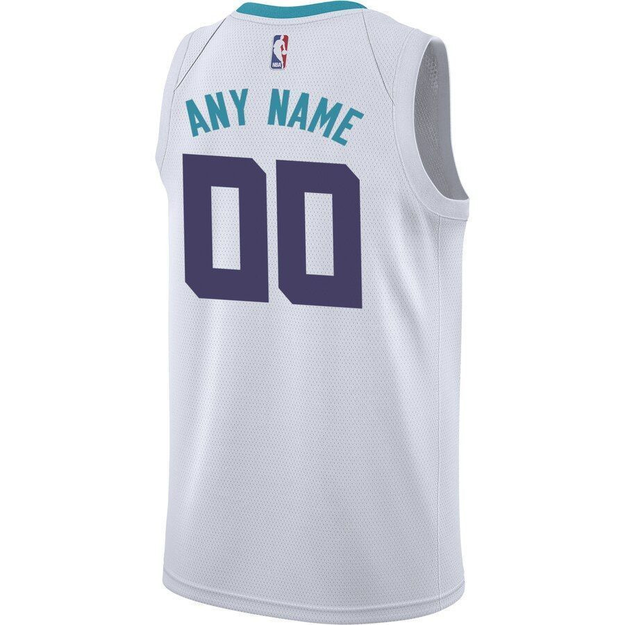 Charlotte Hornets Custom Swingman White Association Edition NBA Jersey Men's