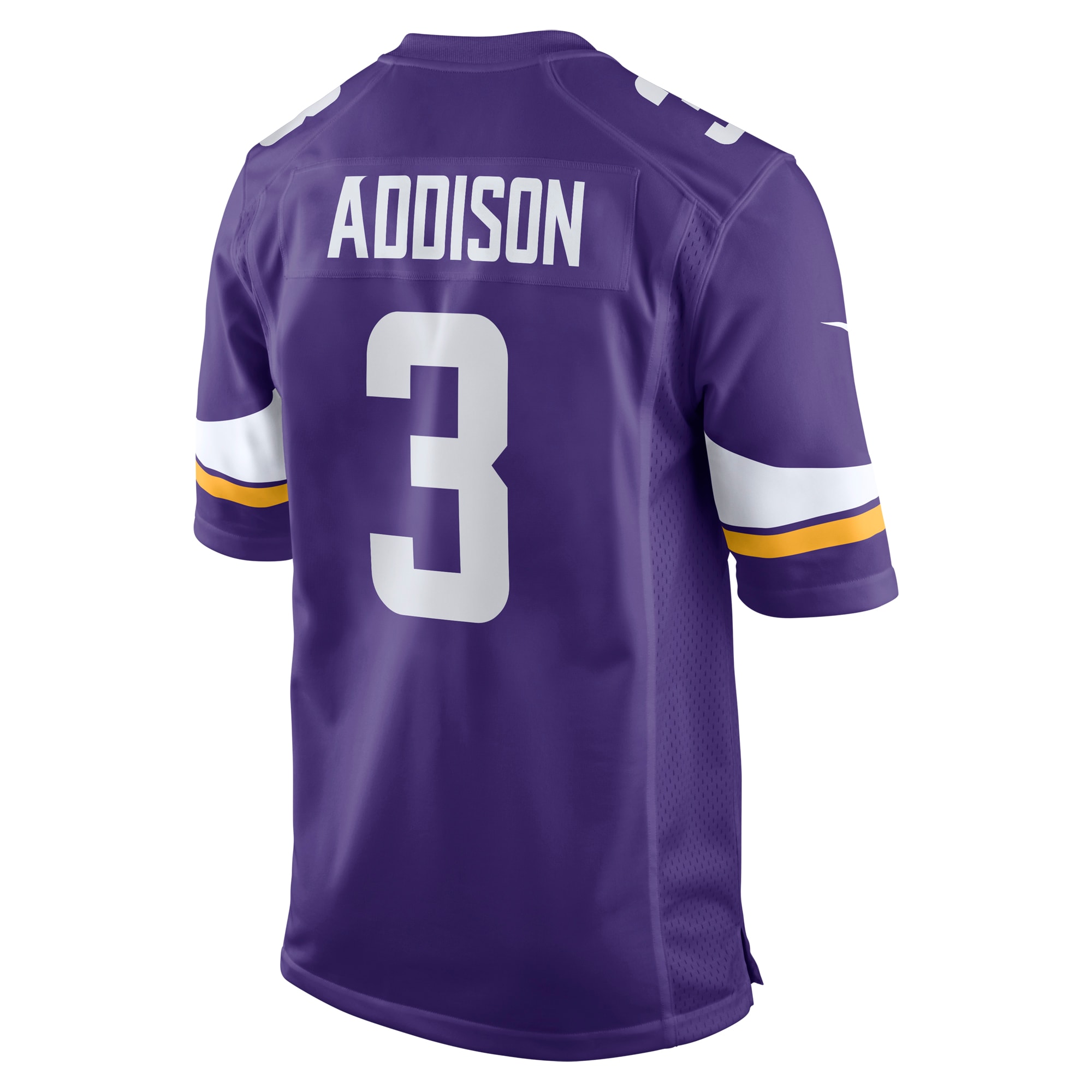 Minnesota Vikings Addison Purple Game NFL Jersey Men's