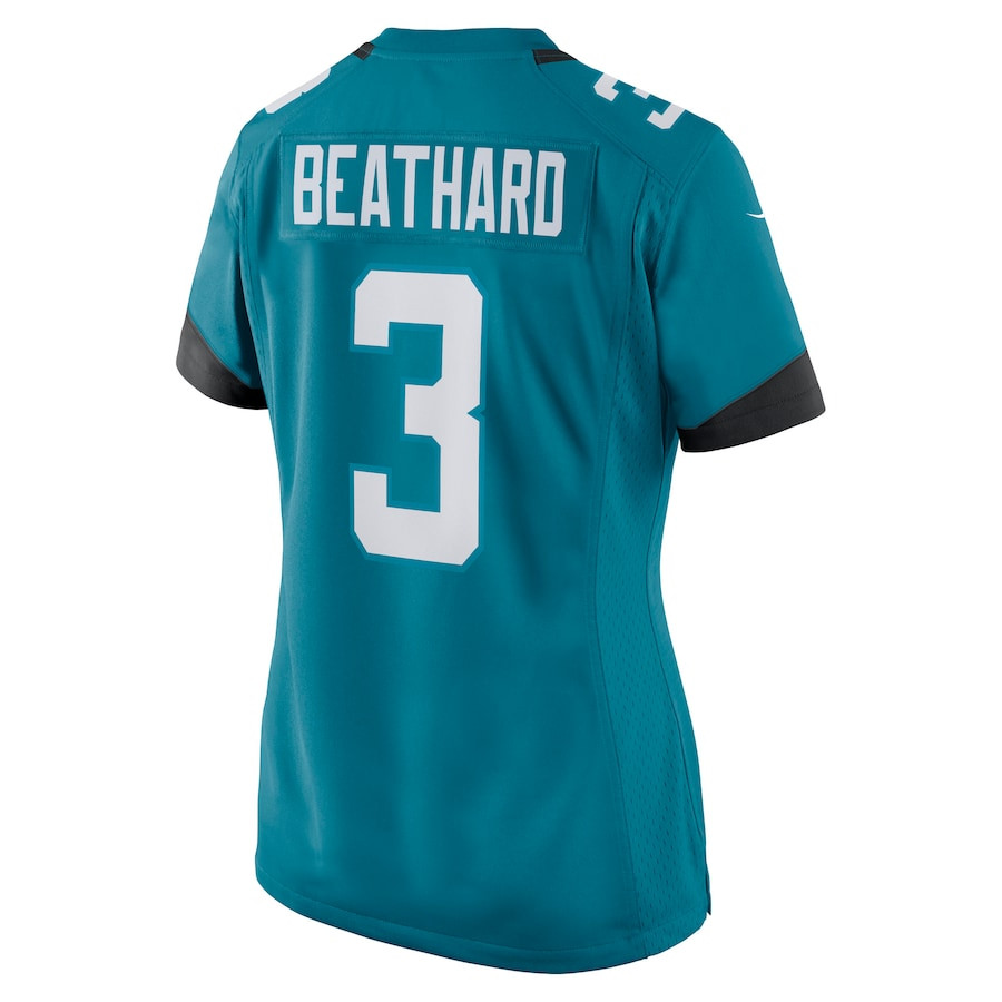 C.J. Beathard 3 Jacksonville Jaguars Game Teal NFL Jersey Women's