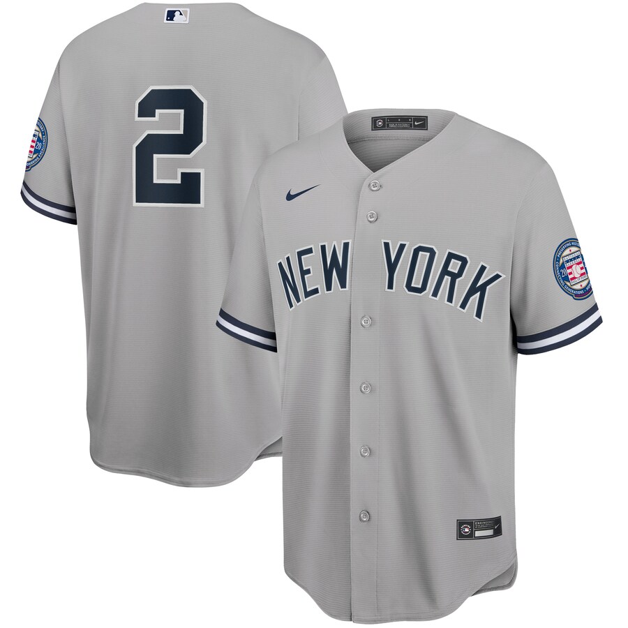 Derek Jeter New York Yankees 2020 Hall of Fame Induction Jersey Gray