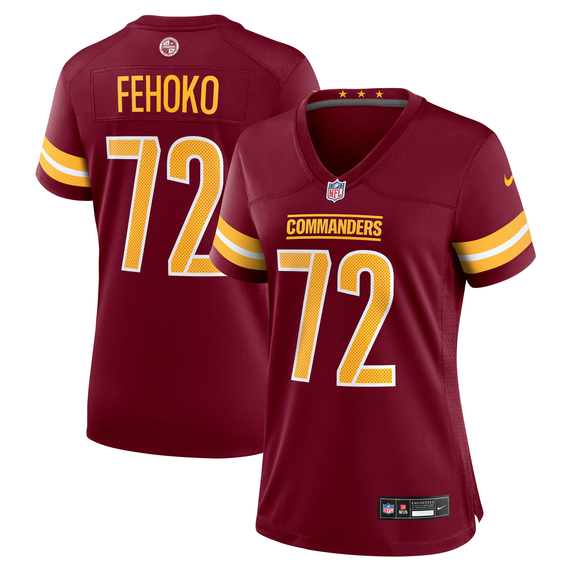 Washington Commanders Viliami Fehoko Jr. Burgundy Team Game NFL Jersey Women's