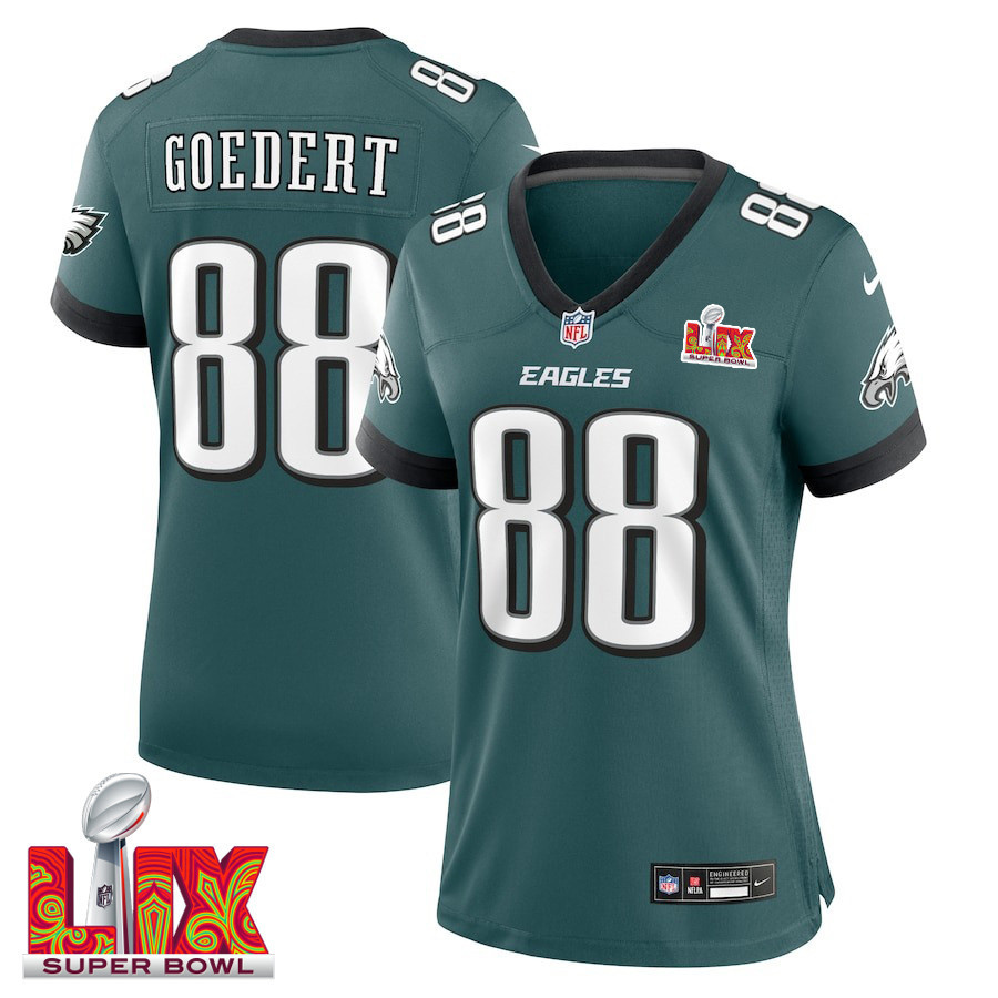 Dallas Goedert #88 Philadelphia Eagles Super Bowl LIX Midnight Green NFL Jersey Women's