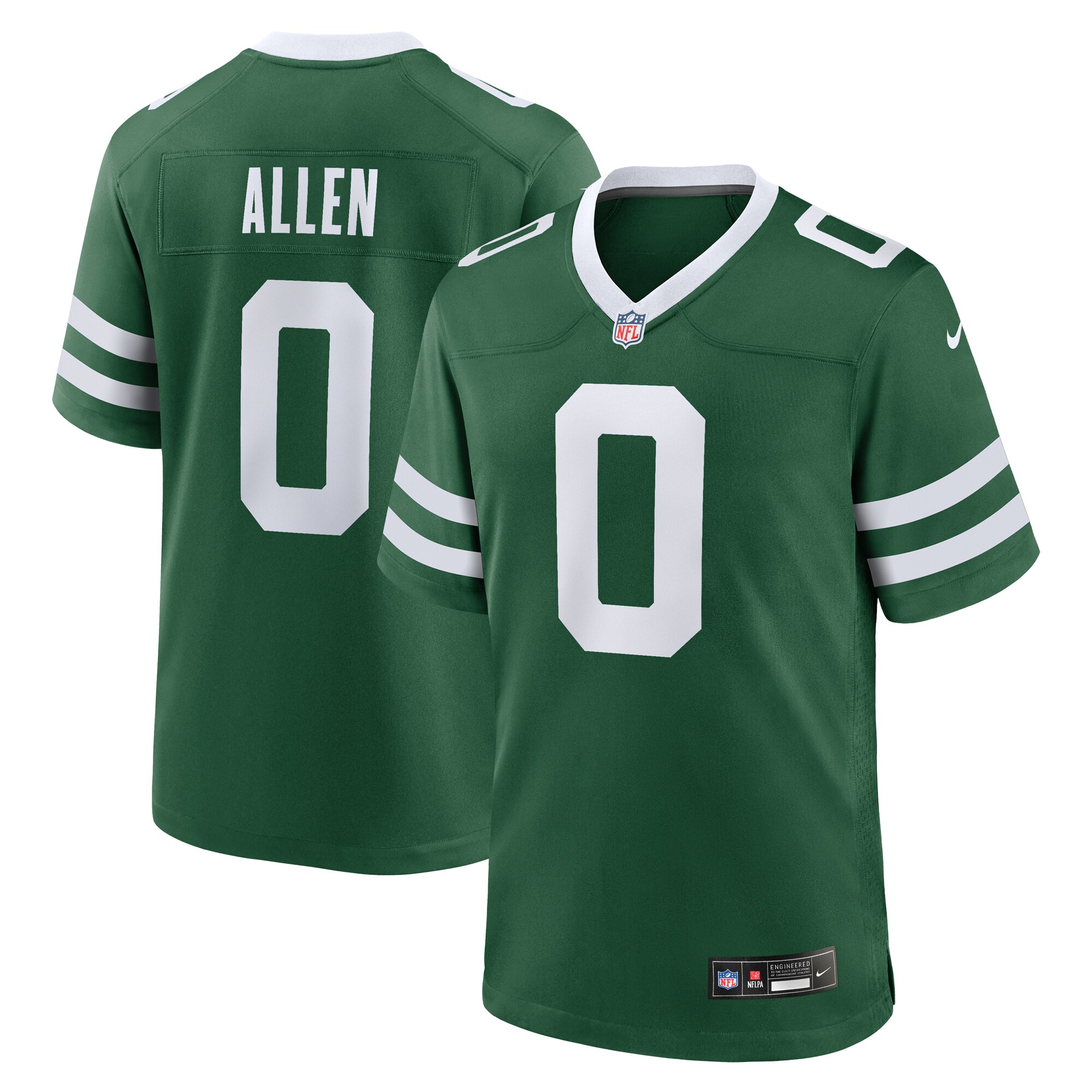 New York Jets Braelon Allen Legacy Green Game NFL Jersey Men's