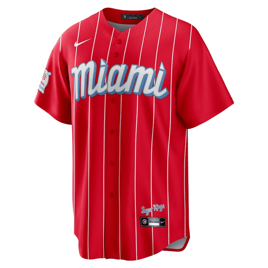 Miami Marlins City Connect Team Red MLB Jersey Men's
