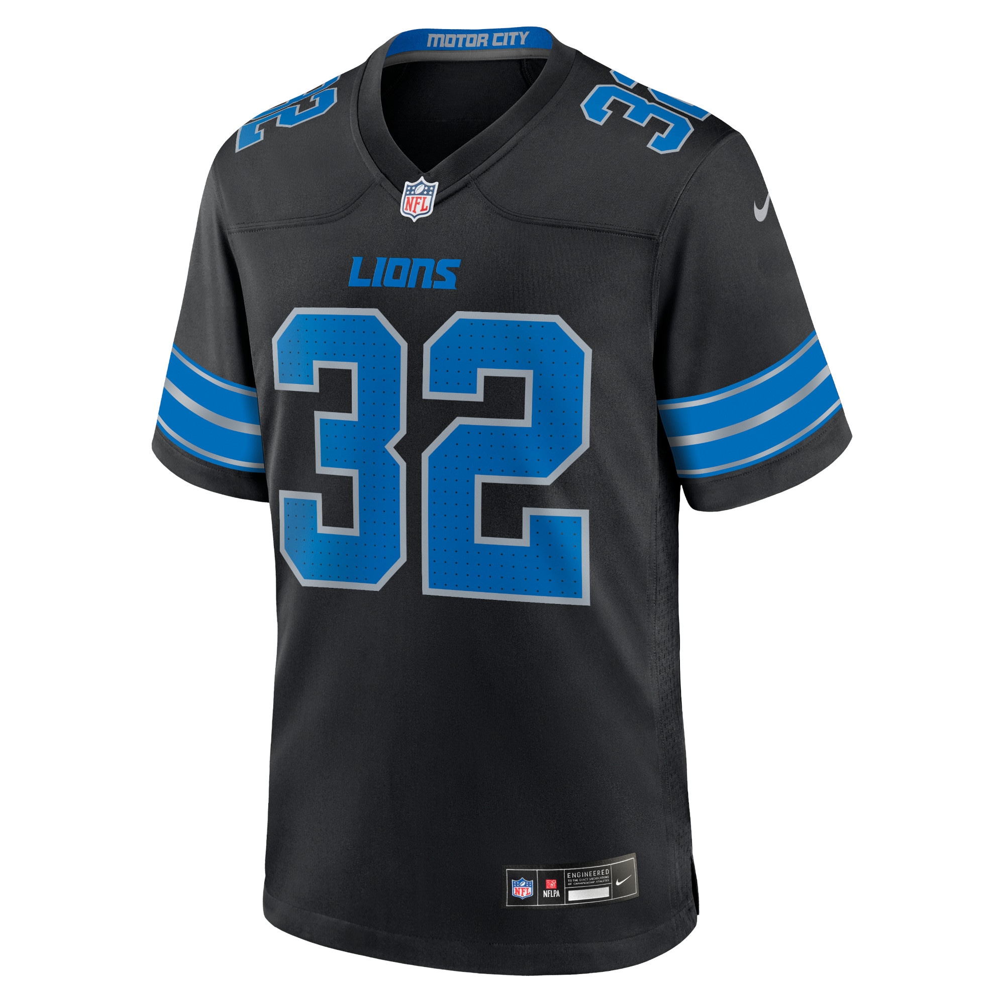 Detroit Lions Brian Branch Black 2nd Alternate Game NFL Jersey Men's