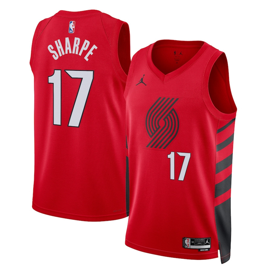 Shaedon Sharpe 17 Portland Trail Blazers Unisex Swingman Statement Edition Red NBA Jersey Unisex
