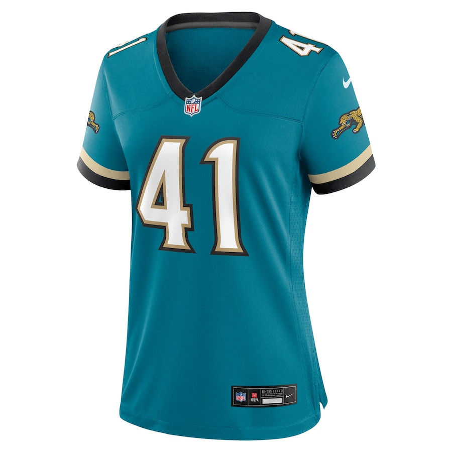 Josh Hines-Allen 41 Jacksonville Jaguars Prowler Throwback Game Teal NFL Jersey Women's