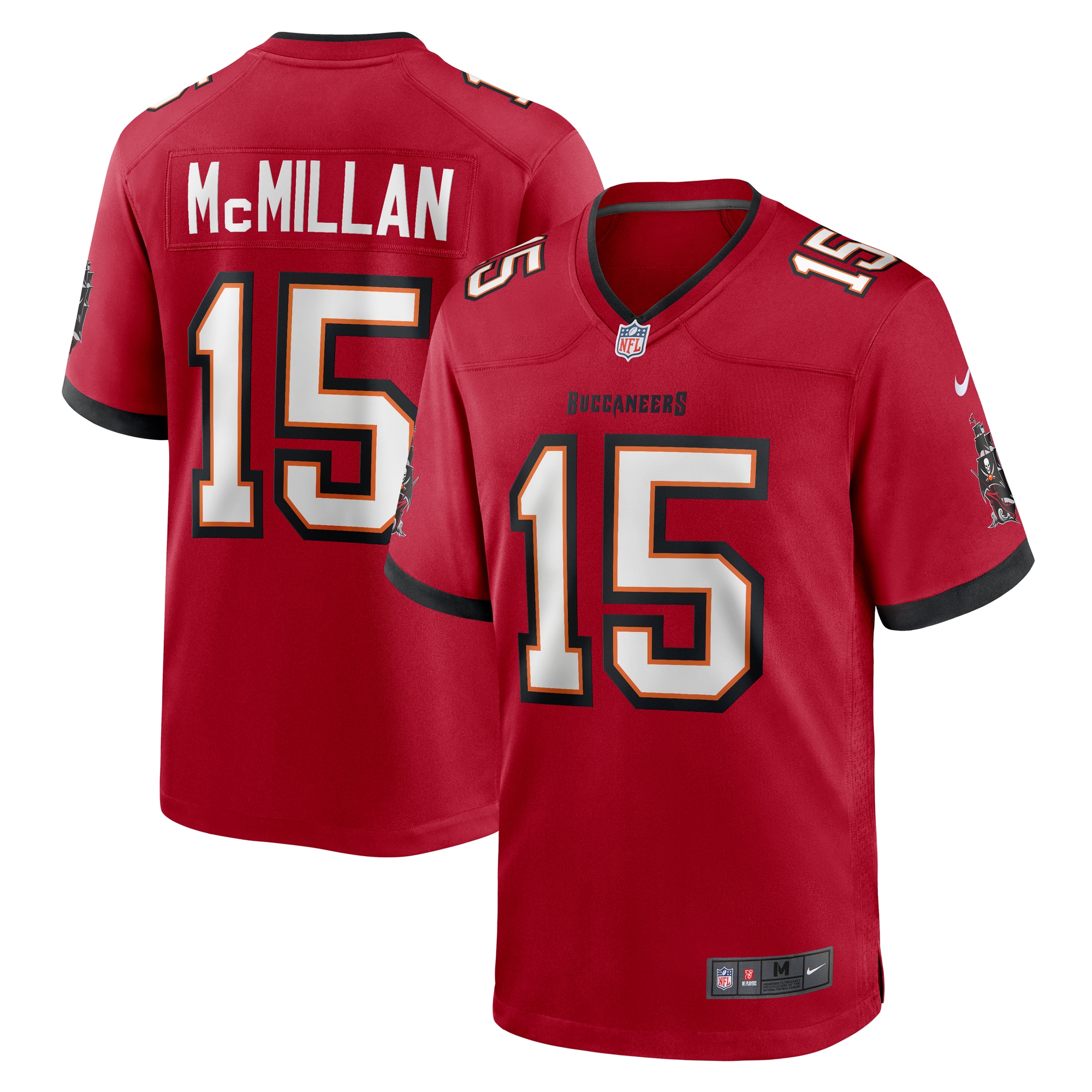 Tampa Bay Buccaneers Jalen McMillan Red Game NFL Jersey Men's