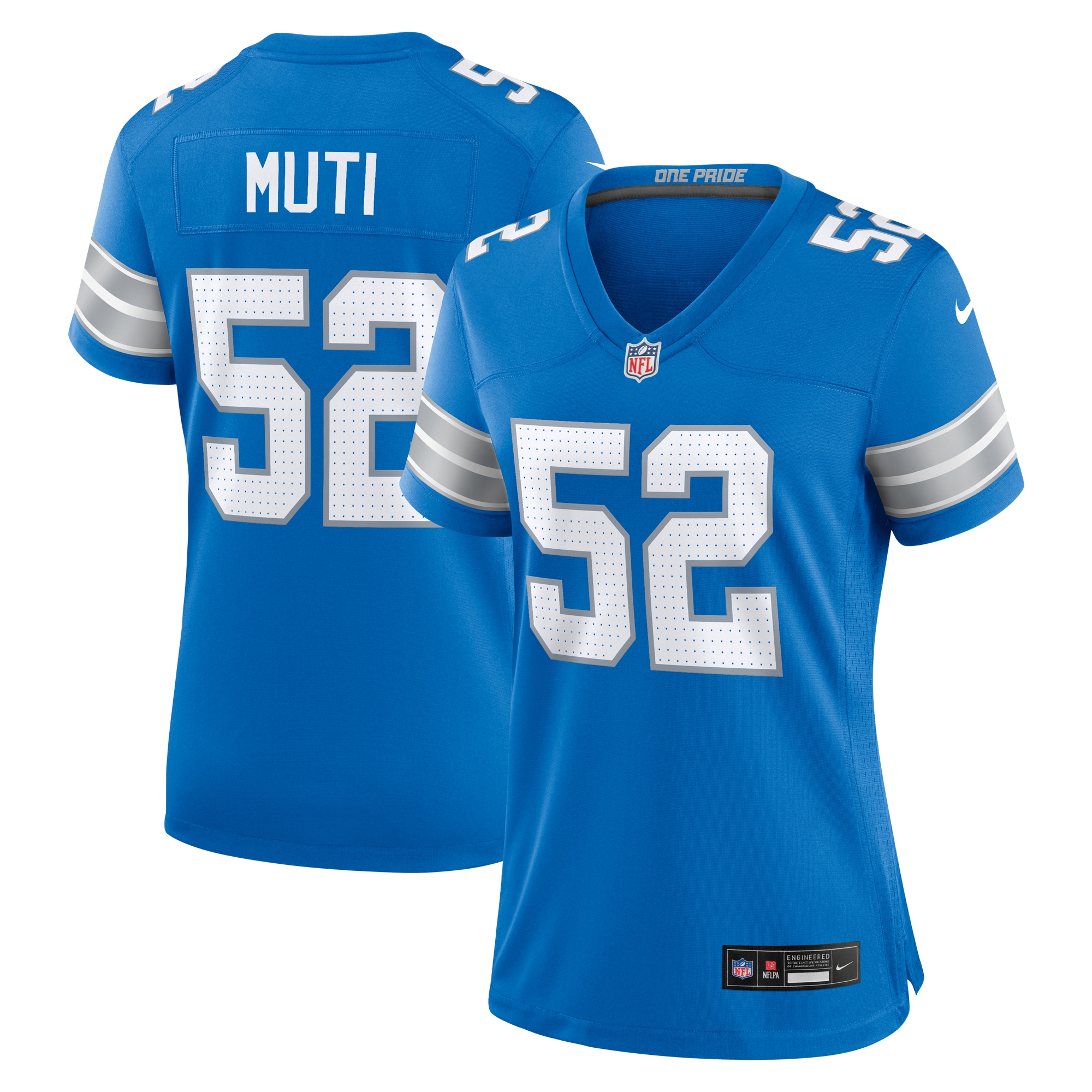 Detroit Lions Netane Muti Blue Game NFL Jersey Women's