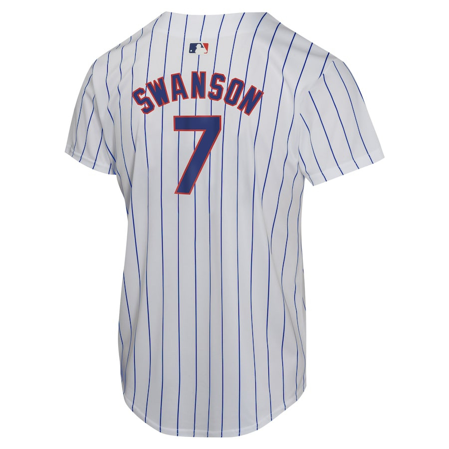 Dansby Swanson 7 Chicago Cubs Home Game Player White MLB Jersey Youth