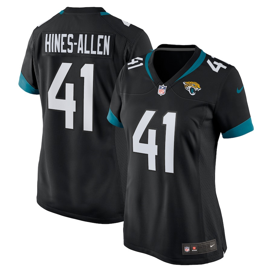 Josh Hines-Allen 41 Jacksonville Jaguars Alternate Player Game Black NFL Jersey Women's