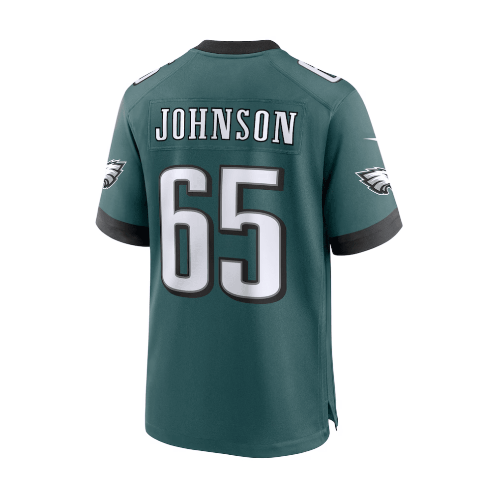 Lane Johnson 65 Philadelphia Eagles 2025 Pro Bowl Patch Game Midnight Green NFL Jersey Men's