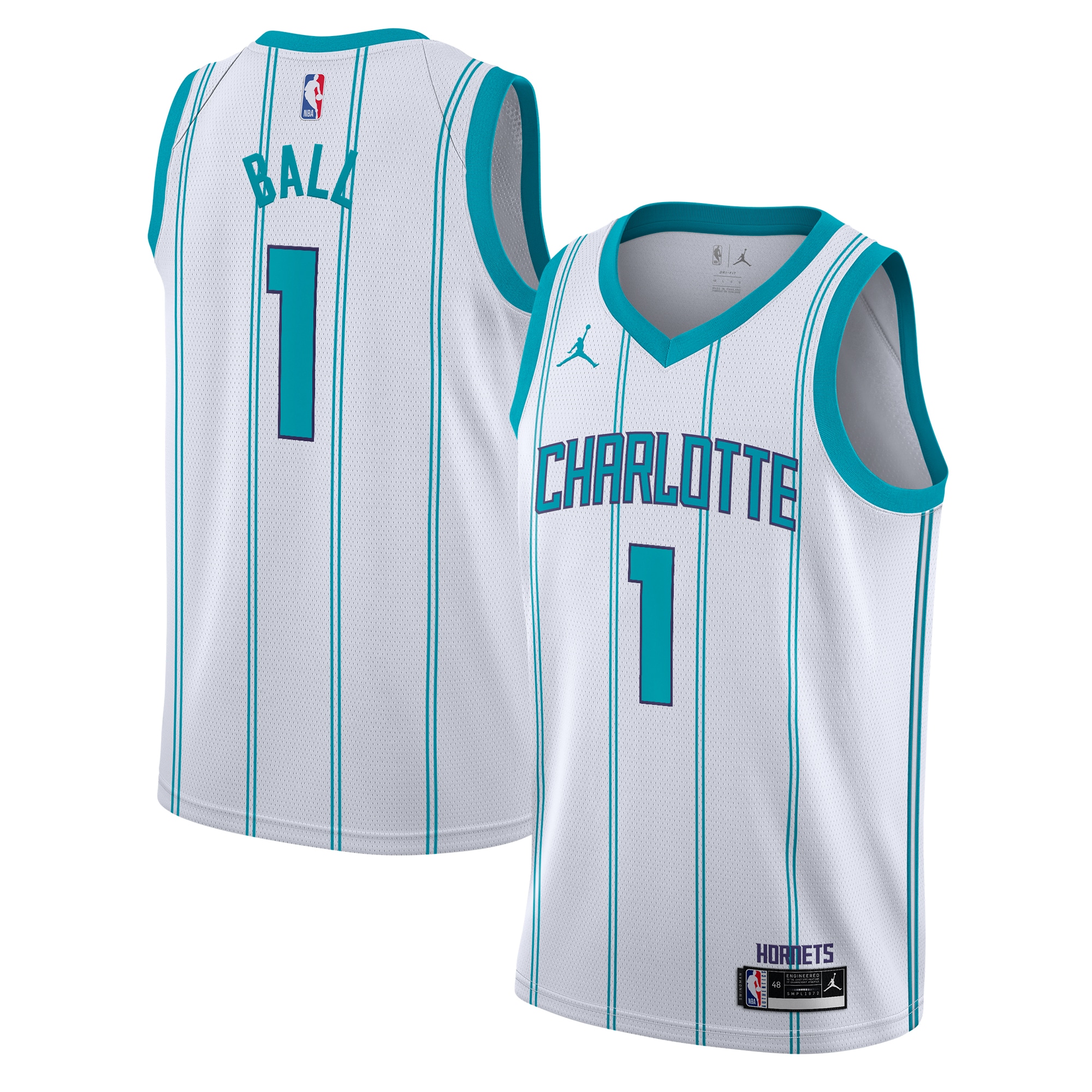 Charlotte Hornets Jordan Brand Association Edition Swingman White LaMelo Bal NBA Jersey Youth