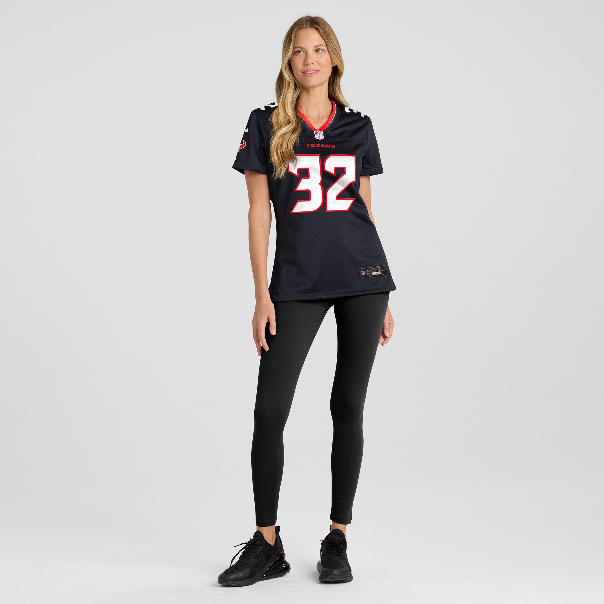 Houston Texans Lonnie Johnson Jr. Navy Team Game NFL Jersey Women's