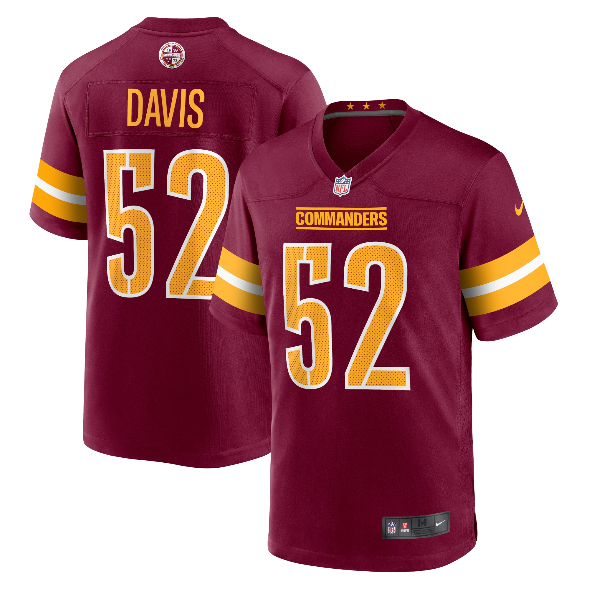 Washington Commanders Jamin Davis Burgundy Game NFL Jersey Men's