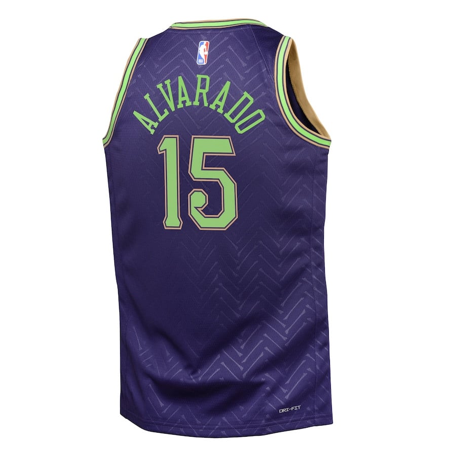 Jose Alvarado 15 New Orleans Pelicans 2024/25 Swingman Playe City Edition Purple NBA Jersey Youth