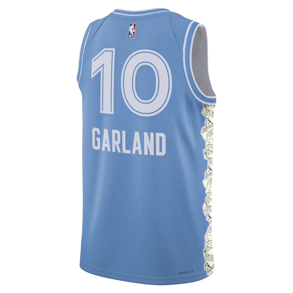 Darius Garland 10 Cleveland Cavaliers Unisex 2024/25 Swingman Player City Edition Light Blue NBA Jersey Unisex