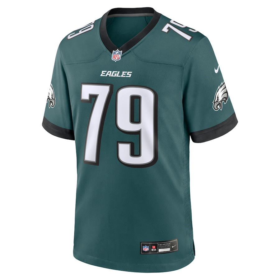 Trevor Keegan 79 Philadelphia Eagles Team Game Midnight Green NFL Jersey Men's