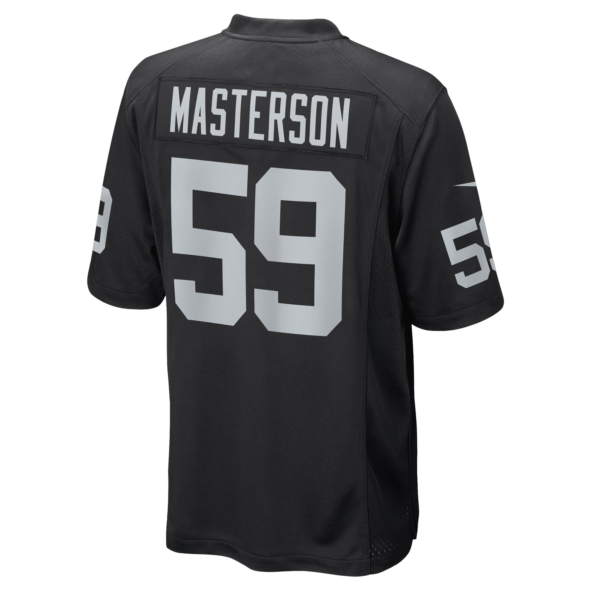 Las Vegas Raiders Luke Masterson Black Game Player NFL Jersey Men's